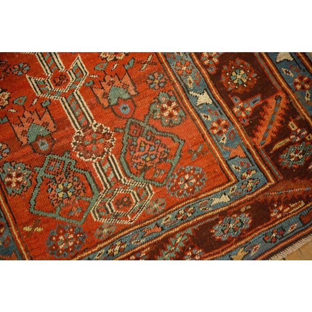 1910s Vintage Northwest Persian Stepped Medallion Wool Rug Runner For Sale - Image 10 of 13