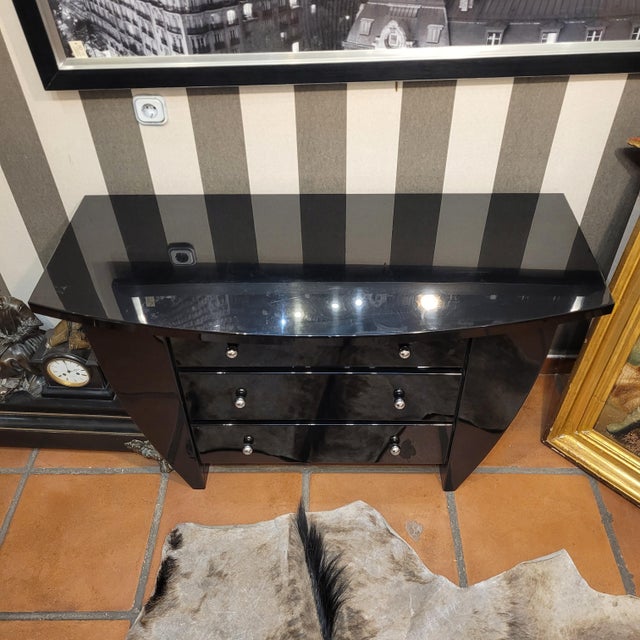 Vintage French Chest of Drawers in Lacquered Wood by David Lange, 1970s For Sale - Image 12 of 18