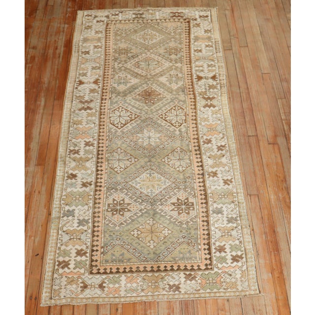 Early 20th Century Early 20th Century Zabihi Collection Persian Kurd Runner - 3'6" x 7'2" For Sale - Image 5 of 7
