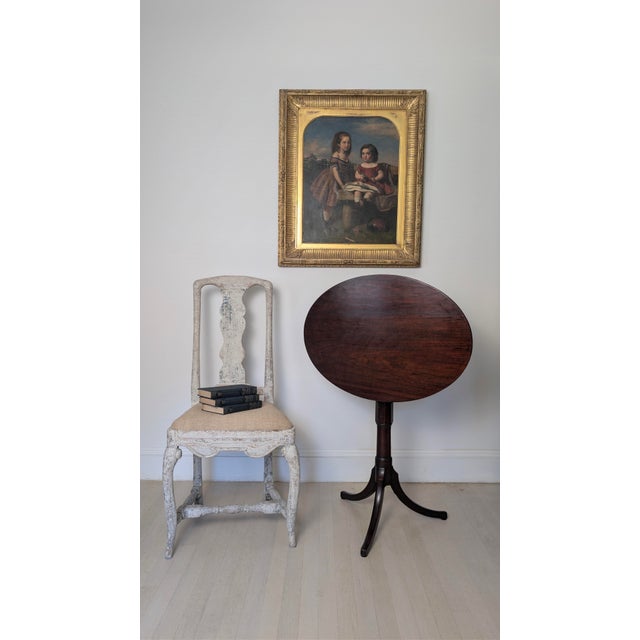 Wood 19th C. English Mahogany Tilt-Top Table With Tripod Pedestal Base For Sale - Image 7 of 15