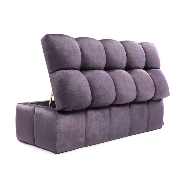 Purple Tufted Storage Ottoman Chairish