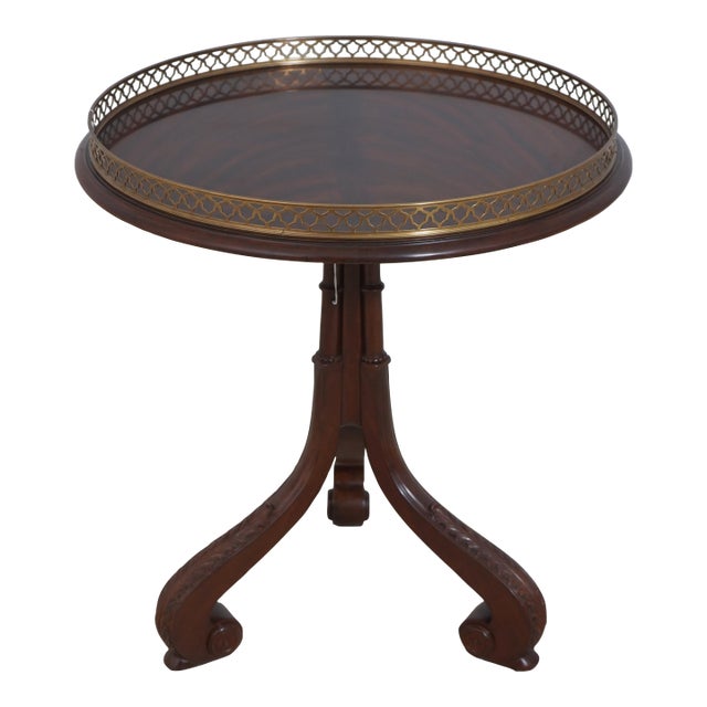 Scarborough House Round Mahogany Pedestal Lamp Table For Sale
