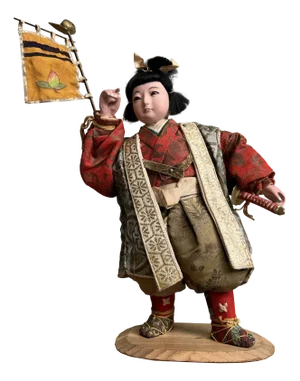 Meiji Period Musha Ningyō Traditional Japanese Warrior Doll, 1890s