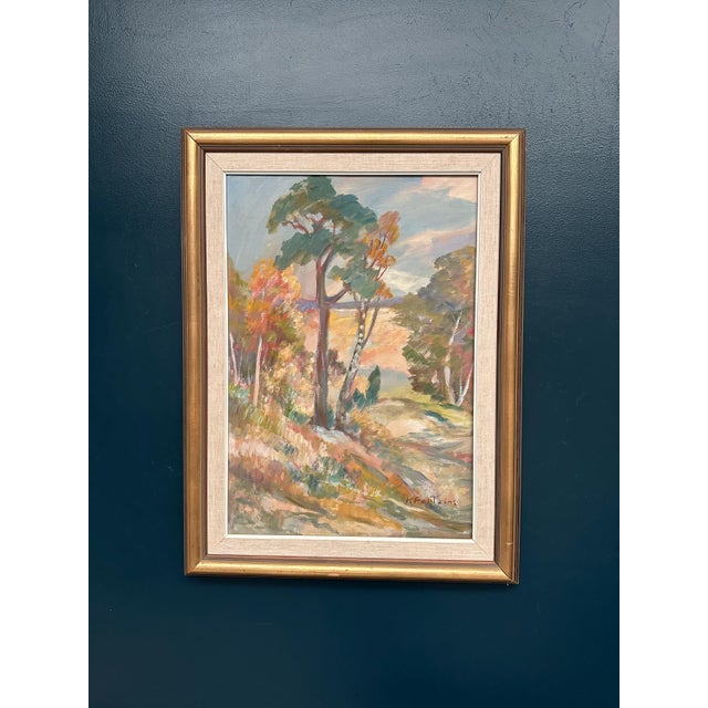 Katharina Fontain, Forest, 1950s, Oil on Canvas, Framed For Sale - Image 15 of 17