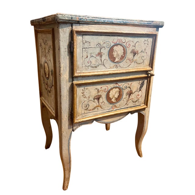 Italian Rococo Painted Comodini For Sale In Boston - Image 6 of 12