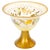 Pair of Mid-Century Modern Italian Venetian Art Glass Gilt & Painted Compotes For Sale - Image 4 of 12