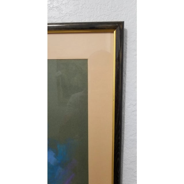 1984 Figurative Pastel Abstract Painting, Signed For Sale - Image 9 of 11
