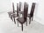 1980s Vintage Brown Leather Dining Chairs, 1980s, Set of 6 For Sale - Image 5 of 11
