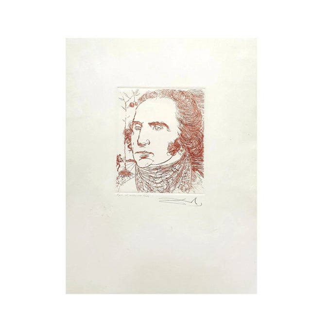 Salvador Dali - George Washington - Original Hand Signed Etching Dimensions: 38 x 28 cm 1967 Signed in pencil EA in...