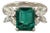 3.38 Ct Gia Certified Zambian Emerald & Diamond Ring Size 6.5 For Sale