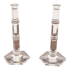 Tiffany & Co. Clear Crystal Candlesticks, Pair