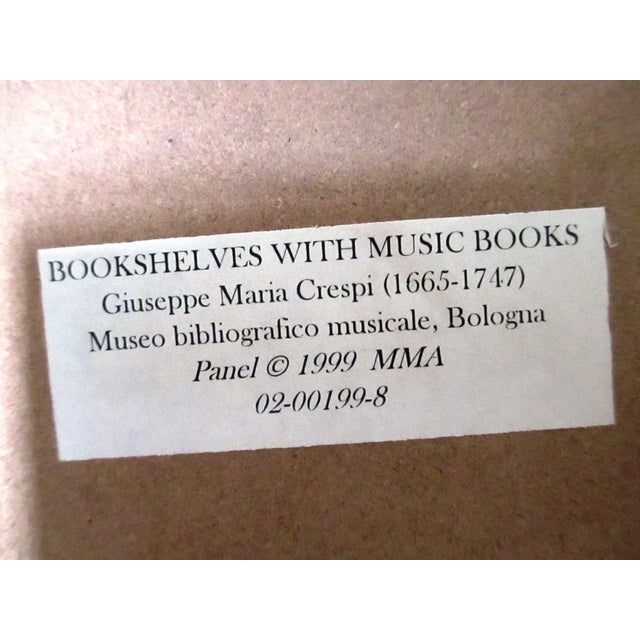 1990s Italian Baroque Bookshelves With Music Books Reproduction, 1999 - Set of 2 For Sale - Image 5 of 6