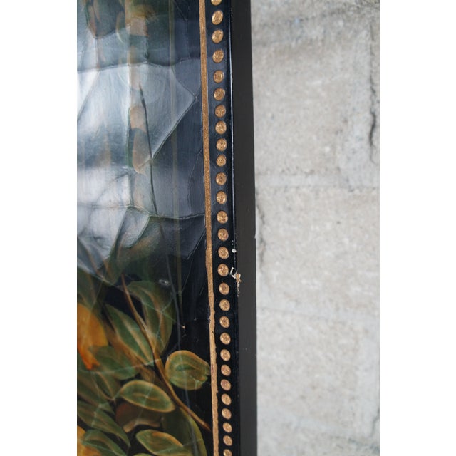 Late 20th Century Maitland Smith Hand Painted Monkey Landscape Crackled Coromandel Wall Panel - Set of 2 For Sale - Image 15 of 16