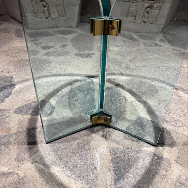 1970s Leon Rosen Glass End Table for Pace Collection For Sale - Image 11 of 12