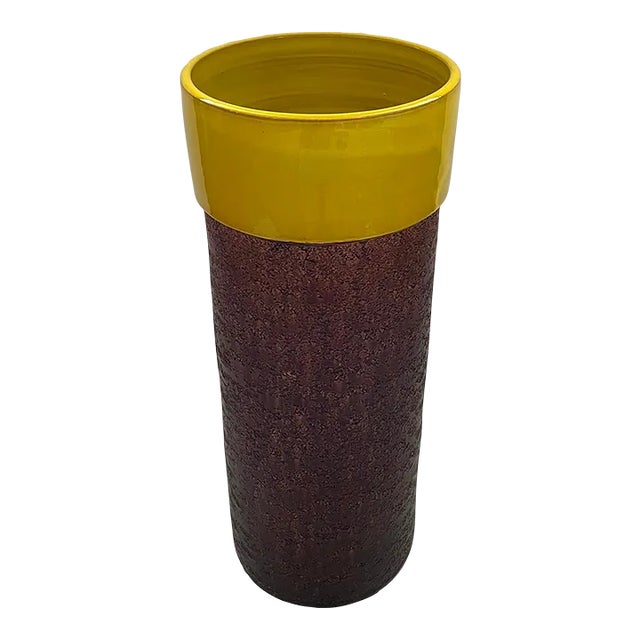 Late 20th Century Tall Italian Ceramic Vase For Sale