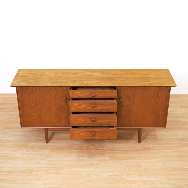 Contemporary Mid Century Teak and Elm Credenza by Scandart Furniture For Sale - Image 3 of 10