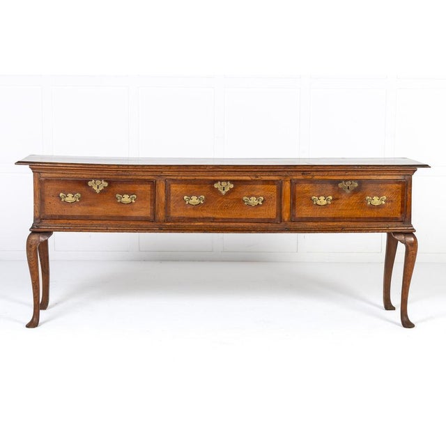 18th Century George III English Oak Dresser Base For Sale - Image 9 of 9