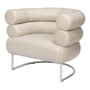 Crystal White Leather Accent Chair
