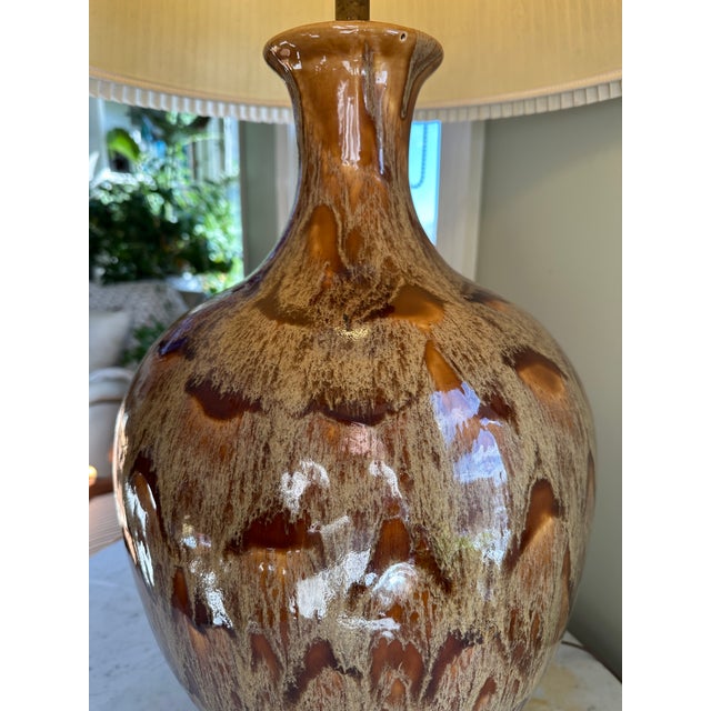 Aldo Londi Large Sculptural Ceramic Table Lamp – Vintage Organic Modern / Studio Pottery Lamp For Sale - Image 4 of 9