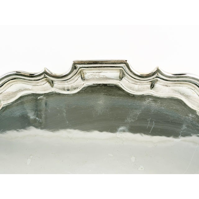 1960s Mid-Century Italian Silver Plated Metal Trolley with Removable Trays by Carlo Mozzoni For Sale - Image 5 of 15