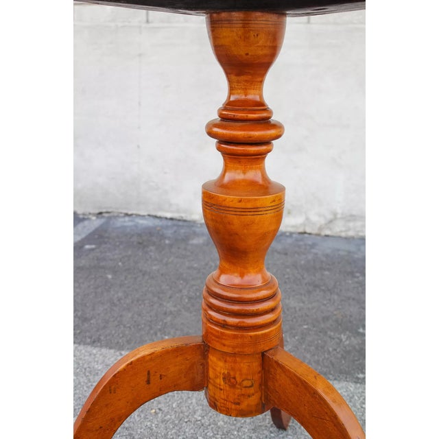 Cherry Empire Side Table Antique 19th Century Refinished For Sale - Image 4 of 8