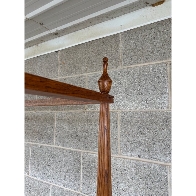 Tom Seeley Solid Oak Shaker Style Tester Poster Queen Bed Frame For Sale In Philadelphia - Image 6 of 7
