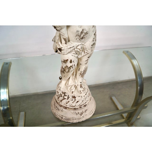 1960s Poured Concrete Greek Figural Table Lamp For Sale - Image 10 of 12