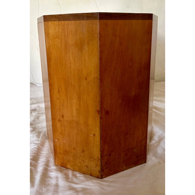 Mid Twentieth Century Brutalist Wood Side Table Styled After Ed Wormley for Dunbar For Sale In Palm Springs - Image 6 of 9