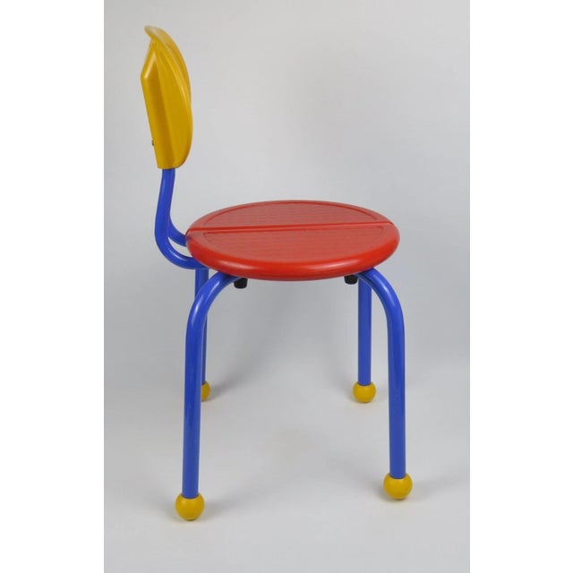 Blue Vintage Children's Chair by Knut & Marianne Hagberg for Ikea, 1990s For Sale - Image 8 of 13
