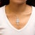 10K Yellow Gold 1.00 Cttw Ankh Cross Pendant (H-I Color, SI1-SI2 Clarity) -18" Inches For Sale - Image 4 of 5