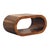 Chestnut-Finish Mango Wood Curved Coffee Table For Sale - Image 4 of 8
