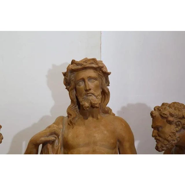 19th Century French Terracotta “Christ Stripped of His Garments” Sculpture For Sale - Image 9 of 10