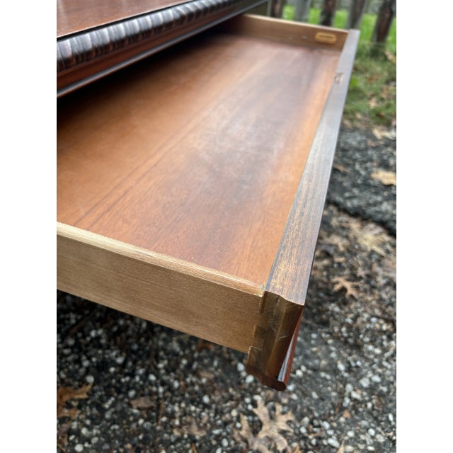 1990s Polo Ralph Lauren Large Mahogany Coffee Table With Carved Legs and One Drawer For Sale - Image 9 of 11