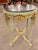 Gold Vintage French Cherub Side Table Sage Green Marble Top For Sale - Image 8 of 8