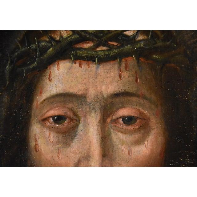 Baroque Circle of Quentin Metsys, Ecce Homo, 1550, Oil on Board, Framed For Sale - Image 3 of 14