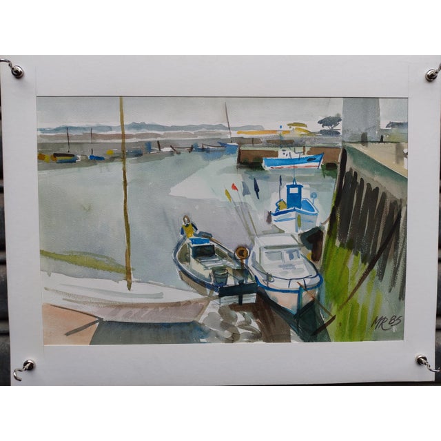 Watercolor by Michel Roubille, 1985. Nephew of the renowned Auguste Jean-Baptiste Roubille, he inherited his uncle's...