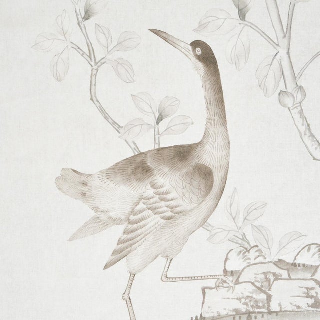 2020s SAMPLE - Schumacher X Mary McDonald Chinois Palais Fabric In Neutral For Sale - Image 5 of 6