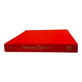 Vintage Red Winterthur DuPont Estate Coffee Table Book - American Elegance Celebrity Recipe Collection For Sale