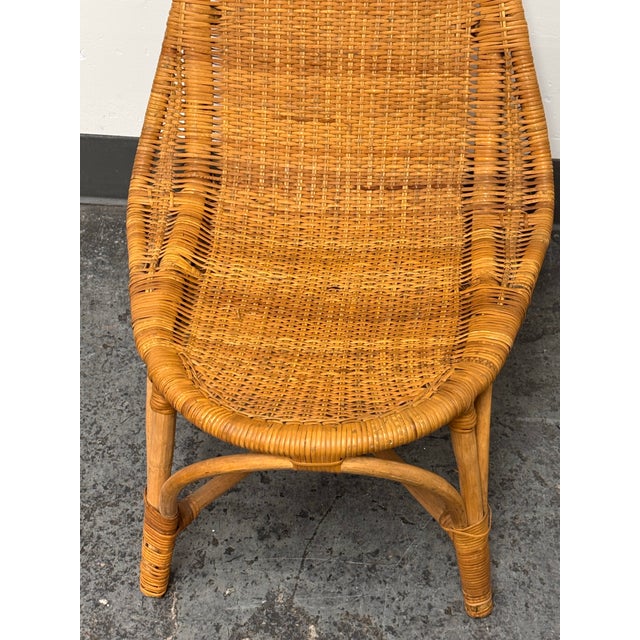 Rattan Scoop Back Side Chair, Vintage For Sale - Image 9 of 12