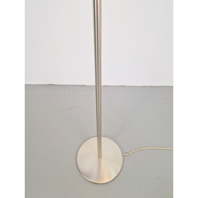 Silver Vintage Opaline Glass Globe Floor Lamp from Hufnagel Leuchten, Germany, 1970s For Sale - Image 8 of 13