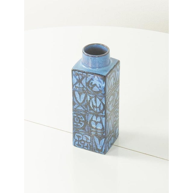 Blue Baca Vase by Nils Thorsson for Royal Copenhagen For Sale - Image 8 of 10