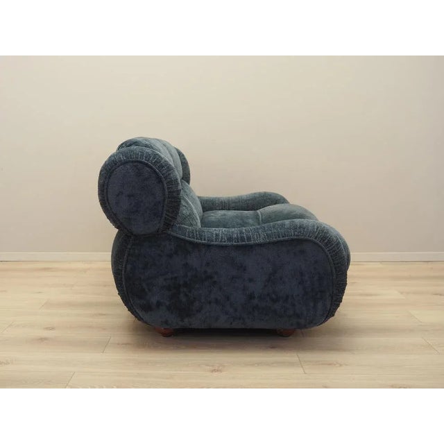 Vintage Italian Navy Blue Velour Sofa, 1970s For Sale - Image 8 of 15