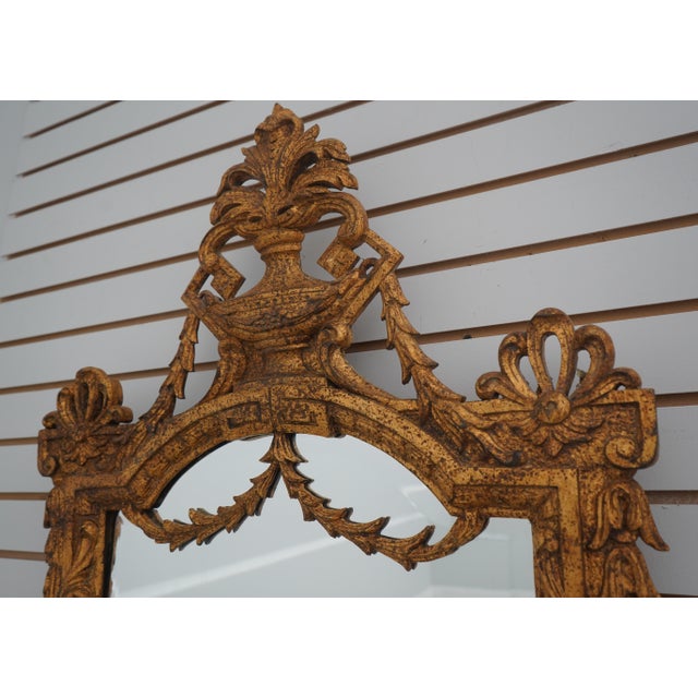 Labarge Labarge Italian Neoclassical Gold Frame Designer Mirror For Sale - Image 4 of 13