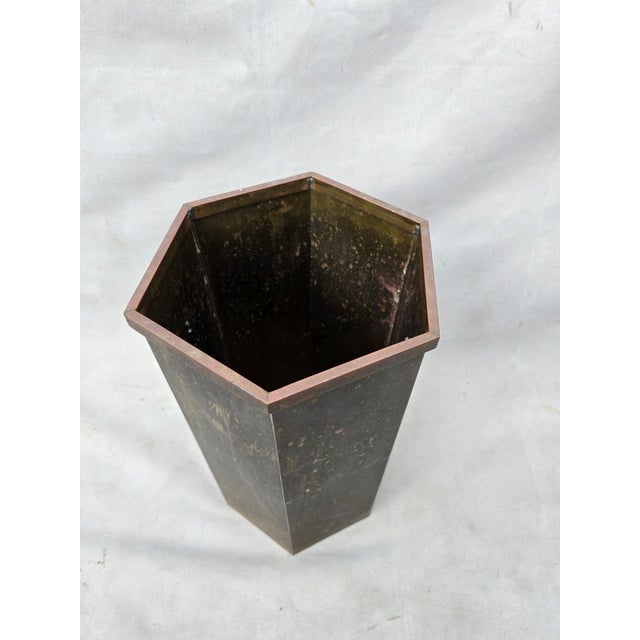 Mid-Century Modern 1950s Frederick Cooper Copper Umbrella Stand For Sale - Image 3 of 9