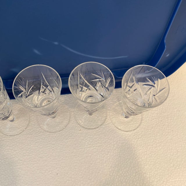 Late 20th Century Late 20th Century Crystal Cordial Glasses - Set of 6 For Sale - Image 5 of 6