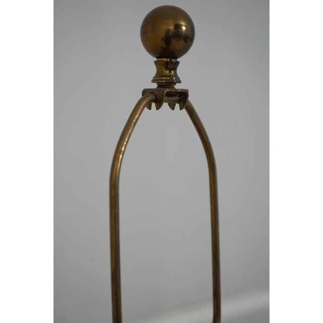 Stiffel Attributed Brass & Crackle Glass Table Lamp For Sale In Philadelphia - Image 6 of 11