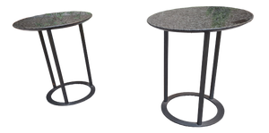 UVI Coffee Tables in Iron and Marble by Laura Griziotti for Arflex, 1980s, Set of 2