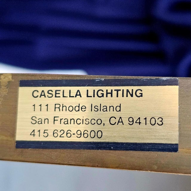 1970s Brass Architectural Modern Floor Lamps by Casella Lighting - a Pair For Sale - Image 12 of 12