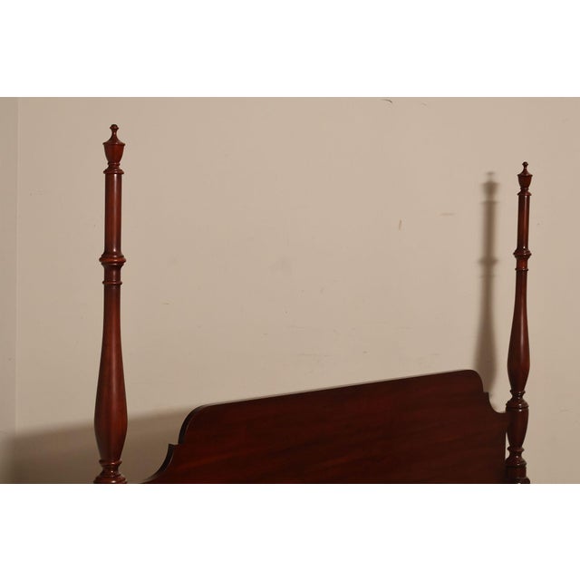 Brown Henkel Harris Solid Cherry Queen Four Poster Bed For Sale - Image 8 of 18