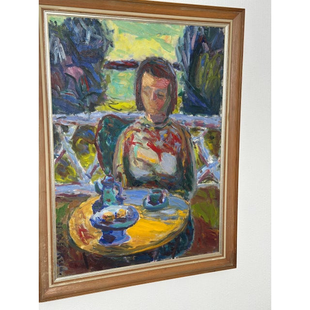 Bertil Eriksen, Café Scene, 1960s, Oil on Canvas, Framed For Sale - Image 17 of 18
